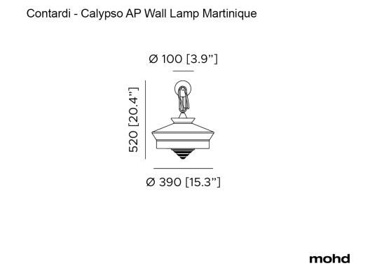 Бра модель Calypso AP Wall Lamp Martinique от фабрики Contardi