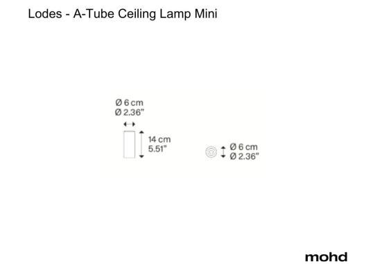 Потолочный светильник модель A-Tube Ceiling Lamp Mini от фабрики Lodes