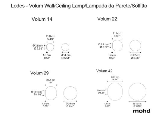 Потолочный светильник модель Volum Wall/Ceiling Lamp от фабрики Lodes