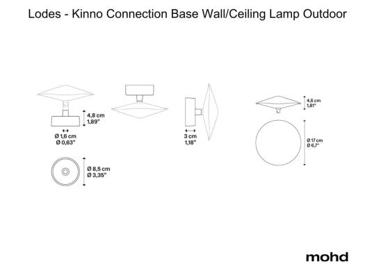 Потолочный светильник Kinno Connection Base Wall/Ceiling Lamp Outdoor от Lodes image 1