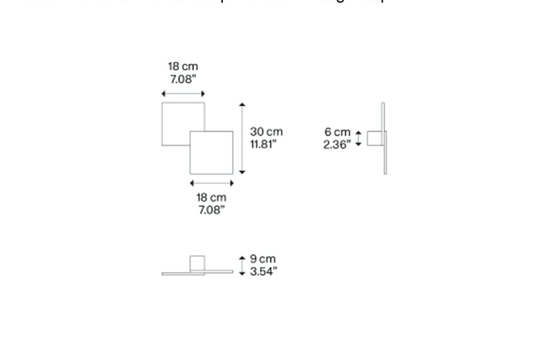 Потолочный светильник модель Double Square Wall/Ceiling Lamp от фабрики Lodes