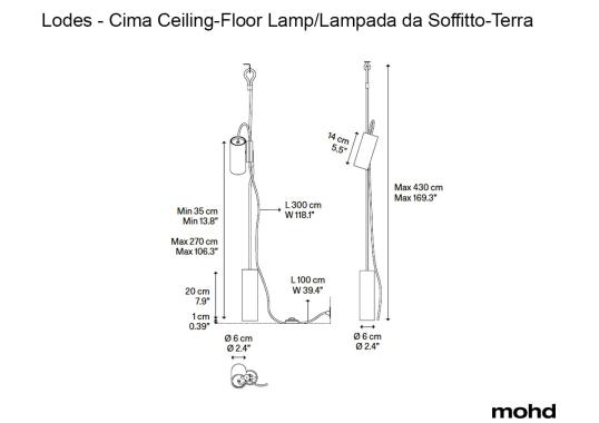 Торшер модель Cima Suspension /Floor Lamp от фабрики Lodes