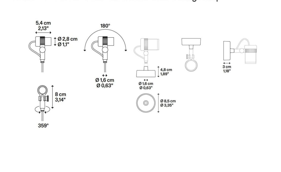 Потолочный светильник модель Focus 28 Connection Base Wall/Ceiling Lamp от фабрики Lodes