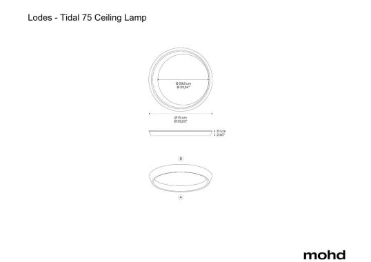 Потолочный светильник модель Tidal 75 Ceiling Lamp от фабрики Lodes