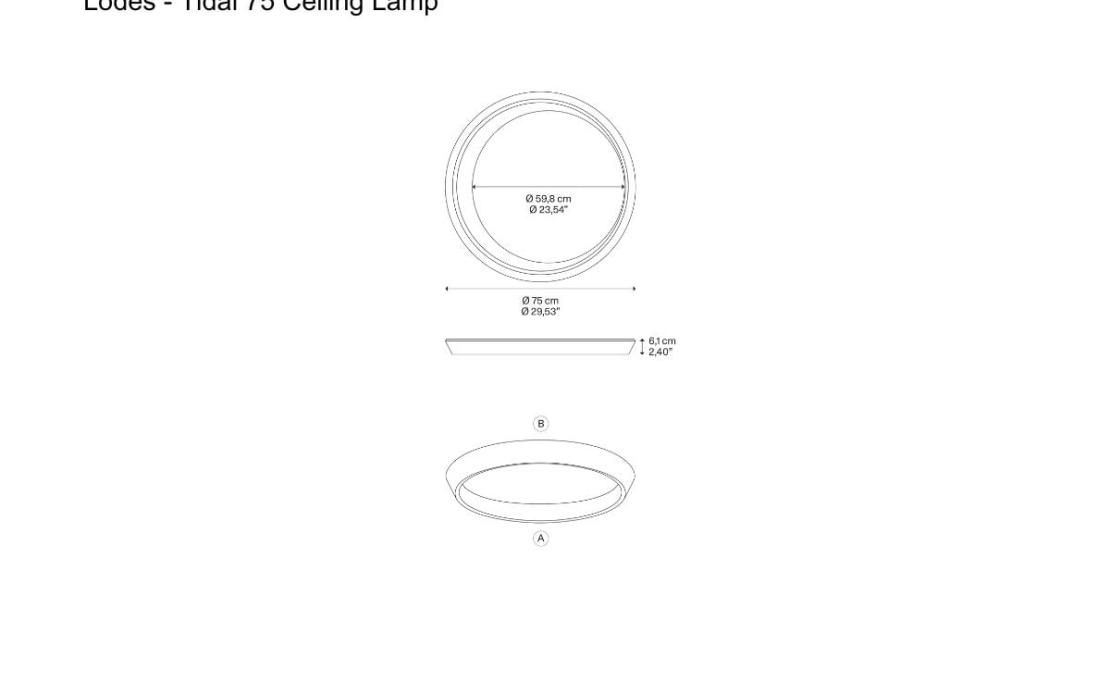 Потолочный светильник модель Tidal 75 Ceiling Lamp от фабрики Lodes