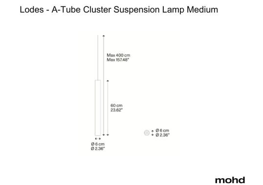 Подвесной светильник модель A-Tube Cluster Suspension Lamp Medium от фабрики Lodes