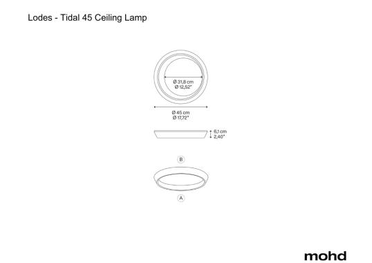 Потолочный светильник модель Tidal 45 Ceiling Lamp от фабрики Lodes