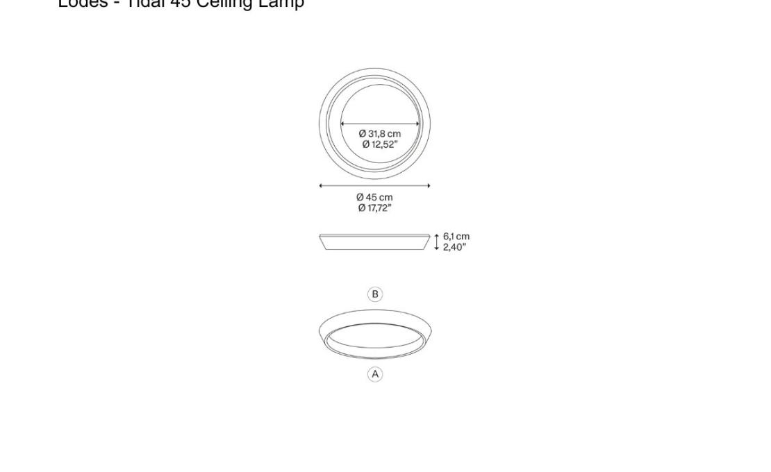 Потолочный светильник модель Tidal 45 Ceiling Lamp от фабрики Lodes