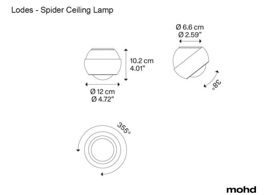 Потолочный светильник модель Spider Ceiling Lamp от фабрики Lodes