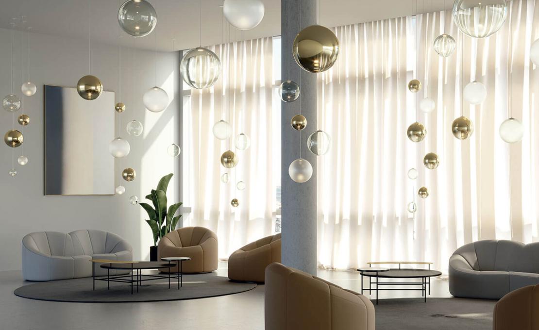 Подвесной светильник модель Random Solo 12 Suspension Lamp от фабрики Lodes
