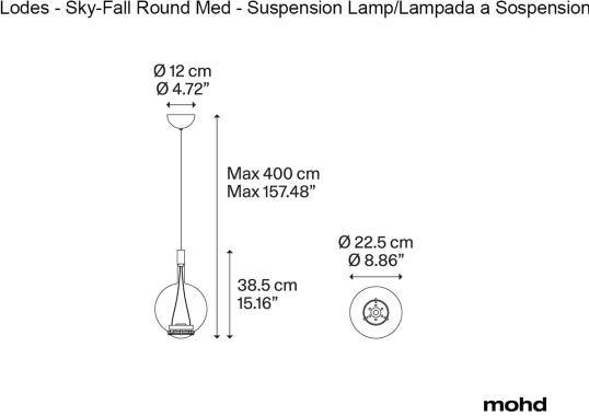 Подвесной светильник модель Sky-Fall Round Medium Lampada a Sospensione от фабрики Lodes