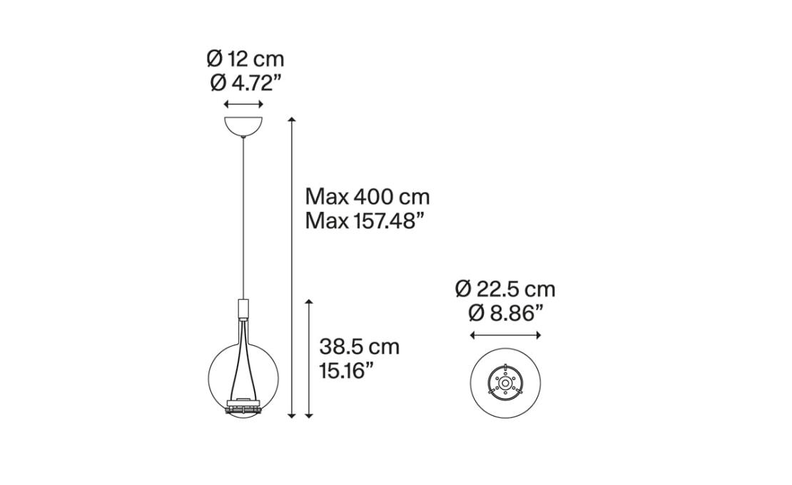 Подвесной светильник модель Sky-Fall Round Medium Lampada a Sospensione от фабрики Lodes