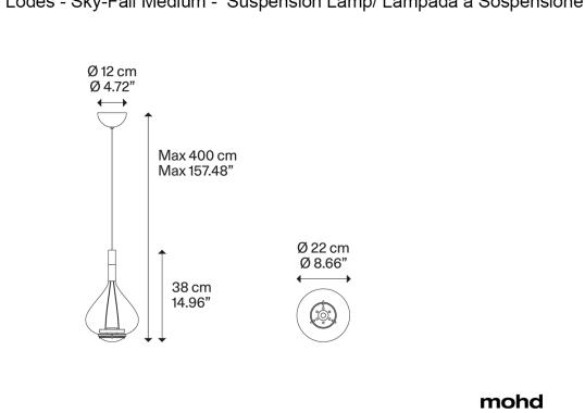Подвесной светильник модель Sky-Fall Medium Suspension Lamp от фабрики Lodes
