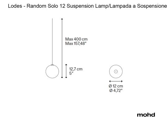 Подвесной светильник модель Random Solo 12 Suspension Lamp от фабрики Lodes