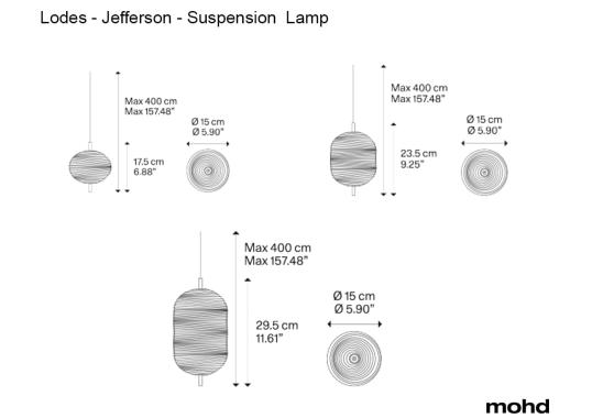 Подвесной светильник модель Jefferson - Suspension Lamp от фабрики Lodes