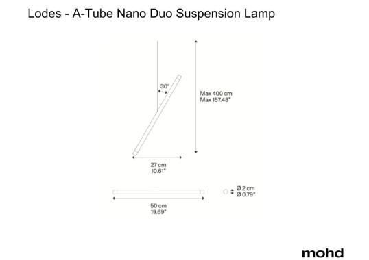 Подвесной светильник модель A-Tube Nano Duo Suspension Lamp от фабрики Lodes