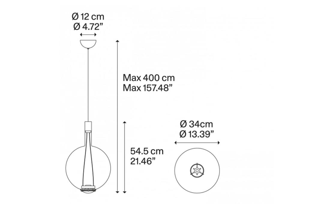 Подвесной светильник модель Sky-Fall Round Large Suspension Lamp от фабрики Lodes