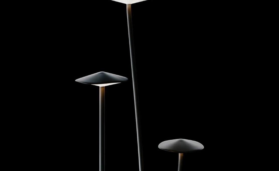Торшер модель Kinno Waved Stem 90 Floor Lamp Outdoor от фабрики Lodes