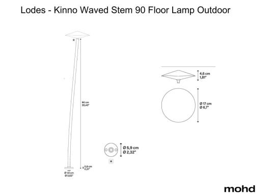 Торшер Kinno Waved Stem 90 Floor Lamp Outdoor от Lodes image 5