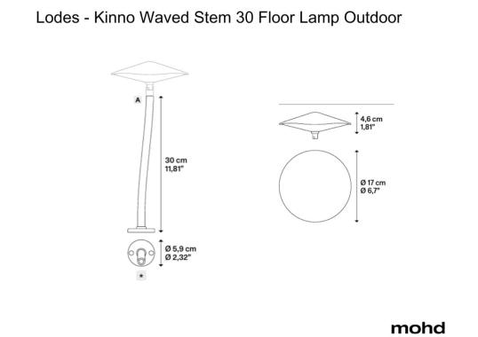 Торшер Kinno Waved Stem 30 Floor Lamp Outdoor от Lodes image 6
