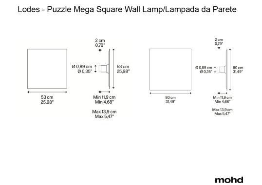 Бра модель Puzzle Mega Square Wall Lamp от фабрики Lodes