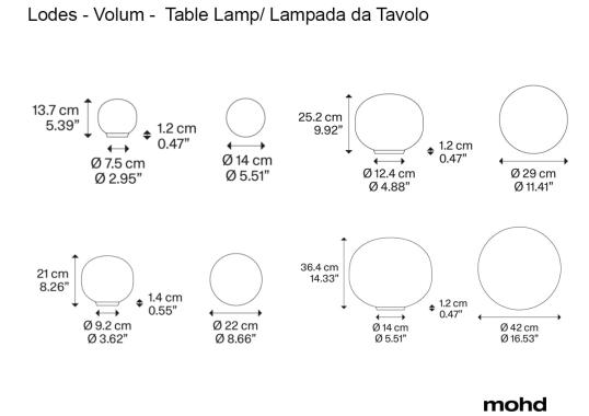 Настольная лампа модель Volum Table Lamp от фабрики Lodes