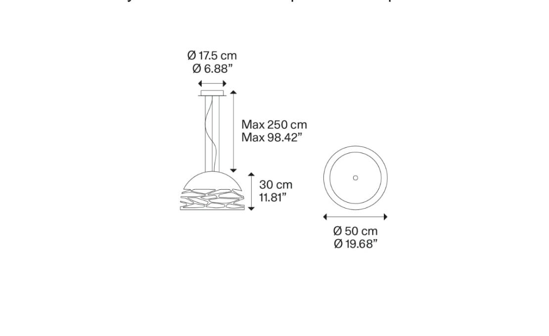 Подвесной светильник модель Kelly Small Dome 50 Suspension Lamp от фабрики Lodes