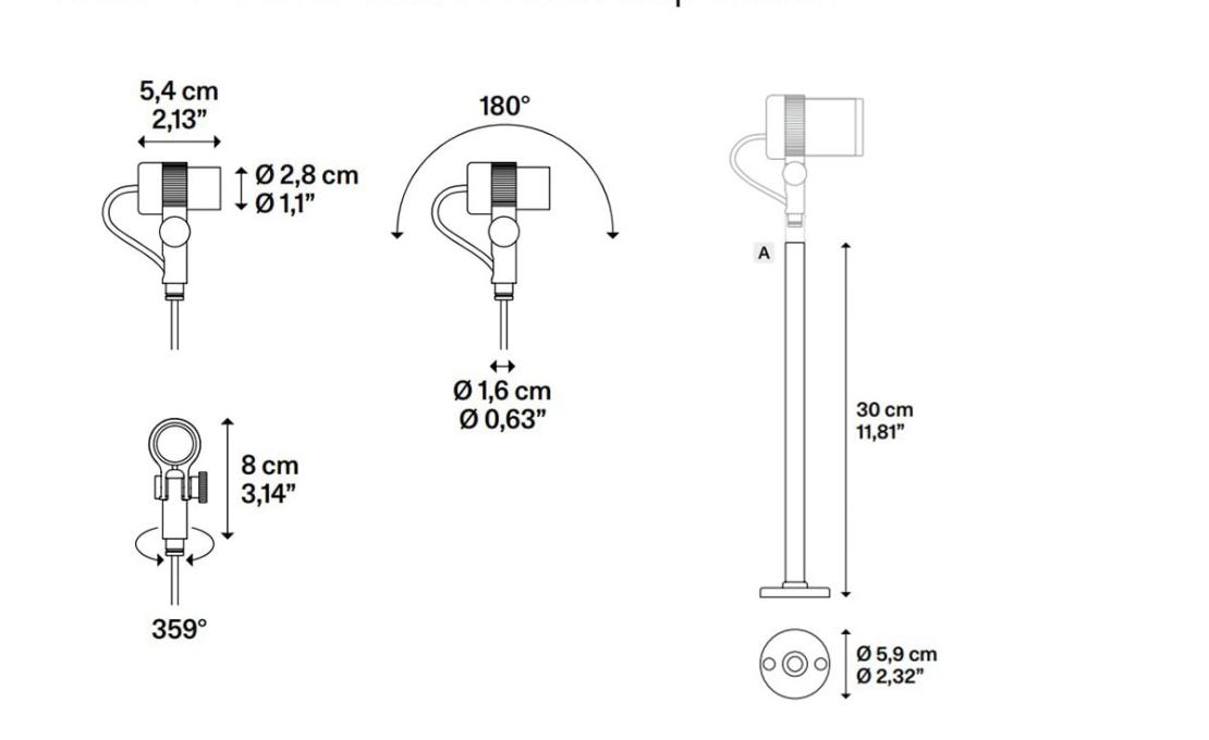 Торшер модель Focus 28 Stem 30 Floor Lamp Outdoor от фабрики Lodes
