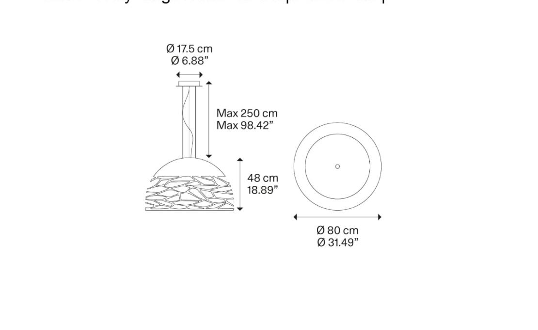 Подвесной светильник модель Kelly Large Dome 80 Suspension Lamp от фабрики Lodes