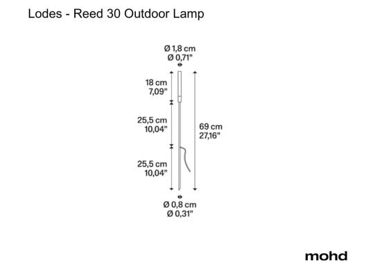 Уличный фонарь Reed 30 Outdoor Lamp от Lodes image 1