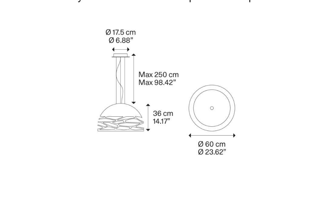 Подвесной светильник модель Kelly Medium Dome 60 Suspension Lamp от фабрики Lodes