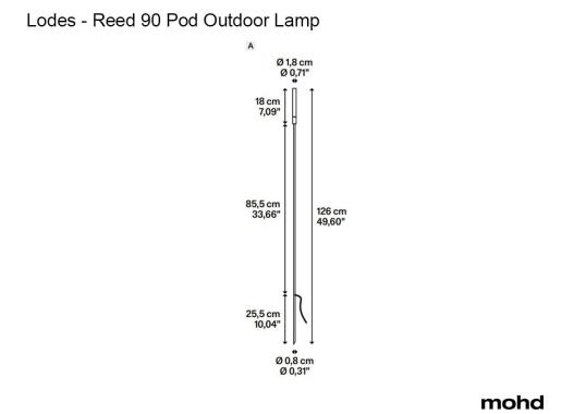 Уличный фонарь модель Reed 90 Pod Outdoor Lamp от фабрики Lodes