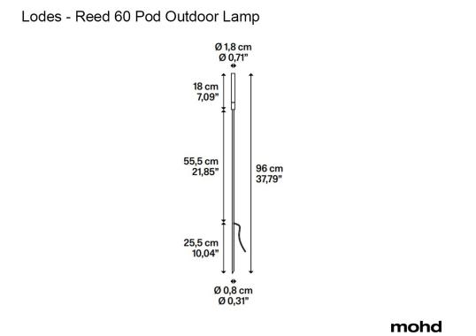 Уличный фонарь модель Reed 60 Pod Outdoor Lamp от фабрики Lodes