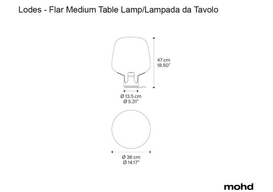 Настольная лампа модель Flar Medium Table Lamp от фабрики Lodes