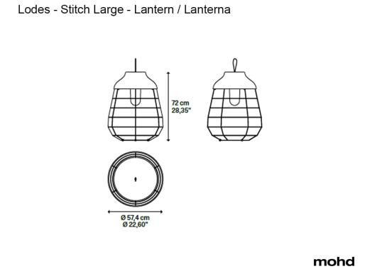 Уличный фонарь модель Stitch Large Lantern Outdoor от фабрики Lodes