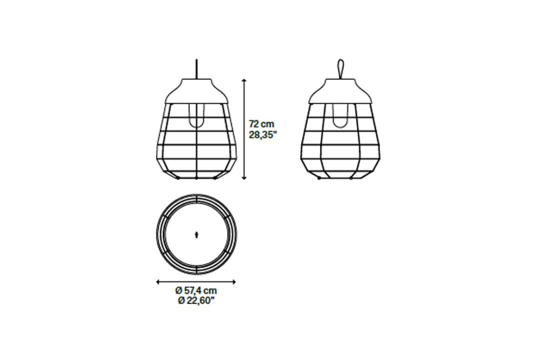 Уличный фонарь модель Stitch Large Lantern Outdoor от фабрики Lodes