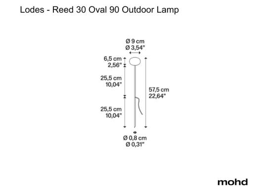 Уличный фонарь Reed 30 Oval 90 Outdoor Lamp от Lodes image 1