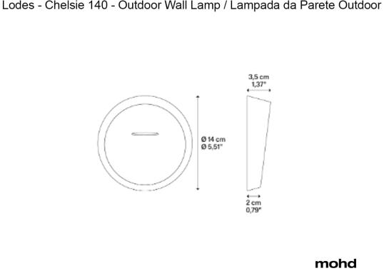 Бра модель Chelsie 140 Outdoor Wall Lamp от фабрики Lodes