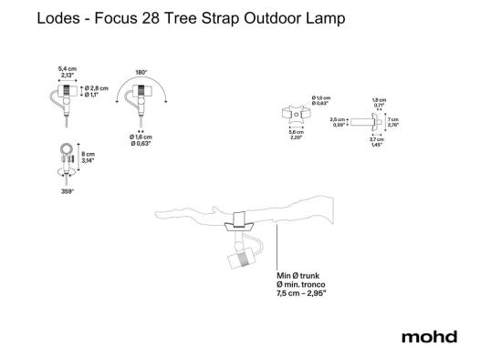 Уличный фонарь модель Focus 28 Tree Strap Outdoor Lamp от фабрики Lodes