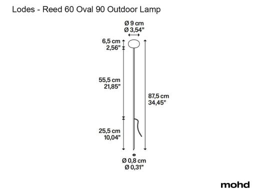 Уличный фонарь модель Reed 60 Oval 90 Outdoor Lamp от фабрики Lodes