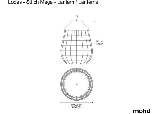 Уличный фонарь модель Stitch Mega Lantern Outdoor от фабрики Lodes
