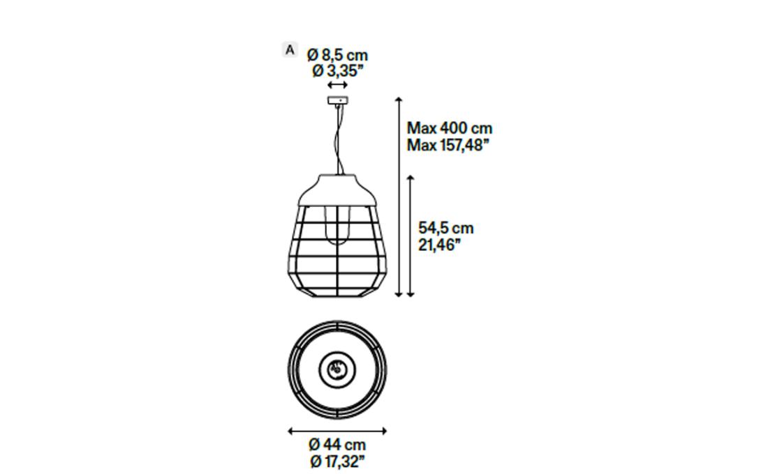 Подвесной светильник модель Stitch Outdoor Suspension Lamp - Medium от фабрики Lodes