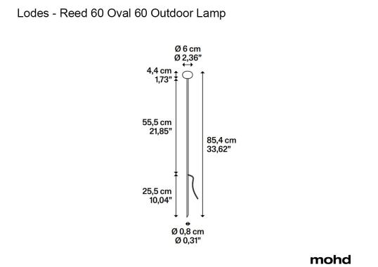 Уличный фонарь модель Reed 60 Oval 60 Outdoor Lamp от фабрики Lodes