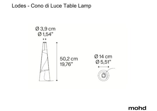 Настольная лампа модель Cono di Luce Table Lamp от фабрики Lodes