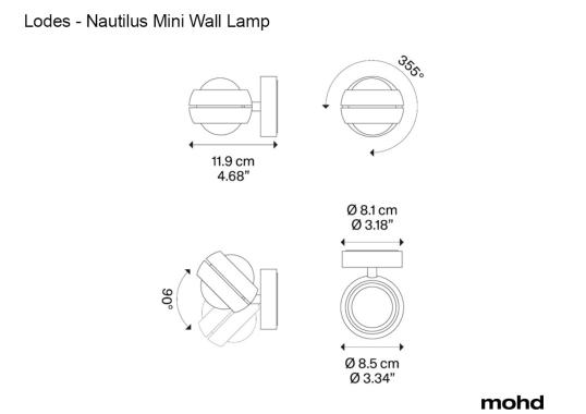 Бра модель Nautilus Mini Wall Lamp от фабрики Lodes