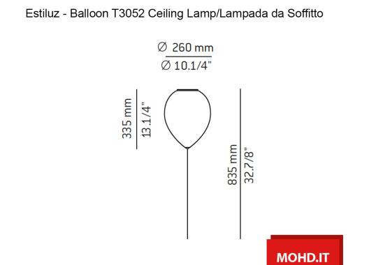 Потолочный светильник Balloon T3052 Lampada da Soffitto от Estiluz image 5