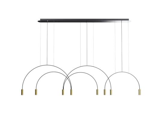 Подвесной светильник Volta L165S1D2T Suspension Lamp Black Surface Canopy от Estiluz image 1