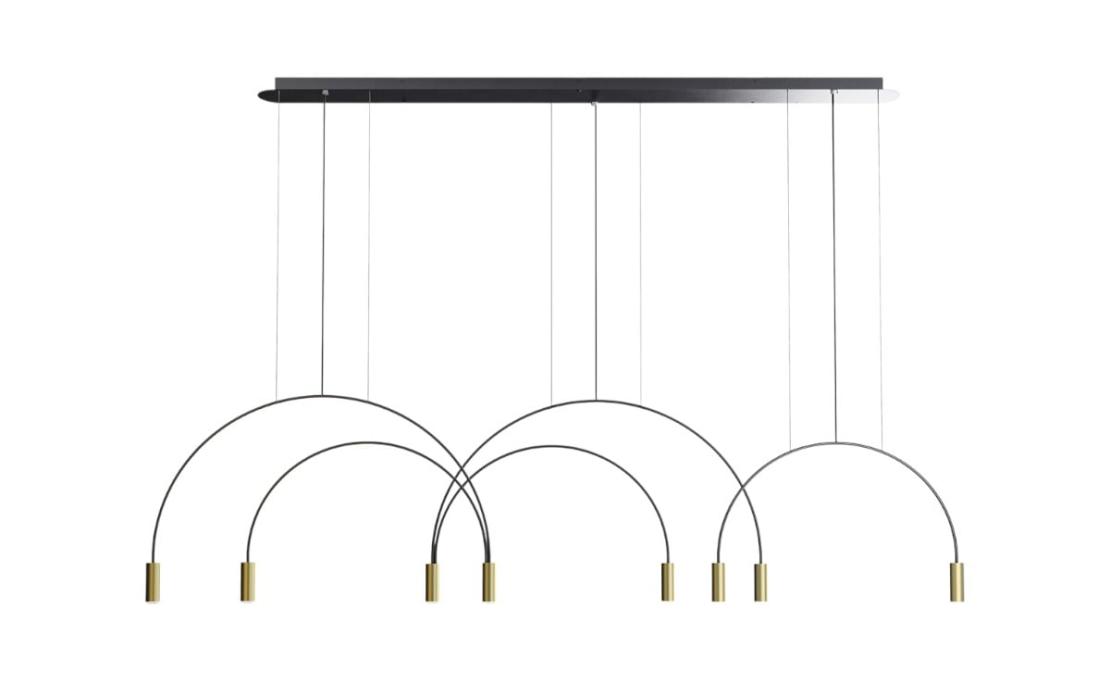 Подвесной светильник модель Volta L165S1D2T Suspension Lamp Black Surface Canopy от фабрики Estiluz