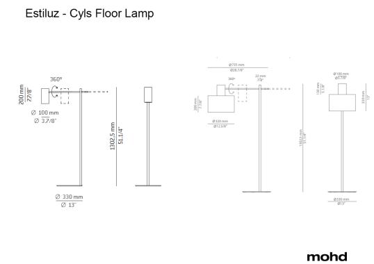 Торшер Cyls Floor Lamp от Estiluz image 6
