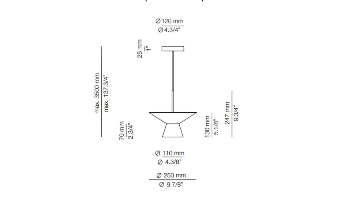Подвесной светильник модель Belt 4145SSG Suspension Lamp от фабрики Estiluz